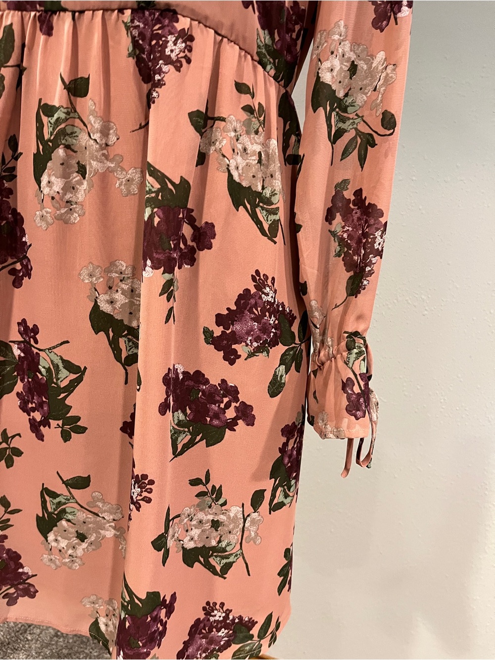 Loft Floral Long Sleeve knee length size 2 - Picture 4 of 12